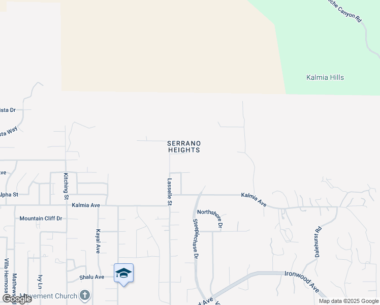 map of restaurants, bars, coffee shops, grocery stores, and more near Boulder Ridge Drive in Moreno Valley