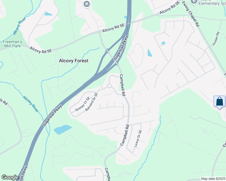 map of restaurants, bars, coffee shops, grocery stores, and more near 1766 Hedington Court Southeast in Lawrenceville