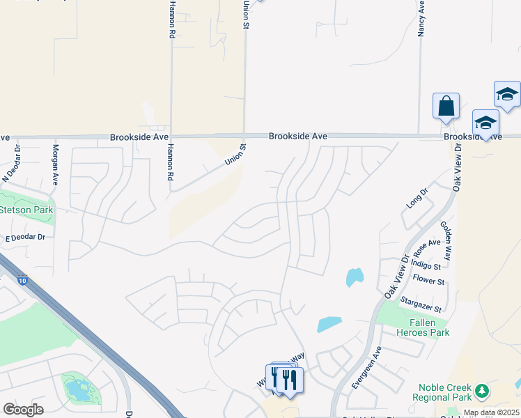 map of restaurants, bars, coffee shops, grocery stores, and more near 1744 South Forest Oaks Drive in Beaumont