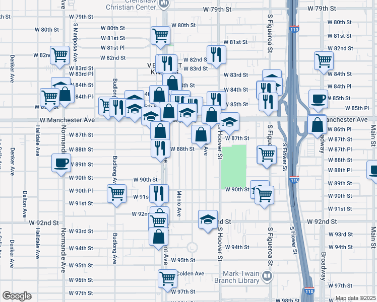 map of restaurants, bars, coffee shops, grocery stores, and more near 8801 Baring Cross Street in Los Angeles
