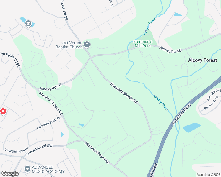 map of restaurants, bars, coffee shops, grocery stores, and more near 647 Bramlett Shoals Road in Lawrenceville