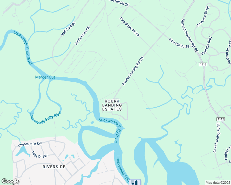 map of restaurants, bars, coffee shops, grocery stores, and more near 338 Rourks Landing Road Southwest in Bolivia