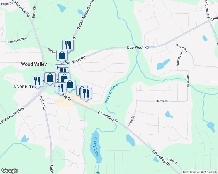 map of restaurants, bars, coffee shops, grocery stores, and more near 81 Cedar Bay Circle in Dallas