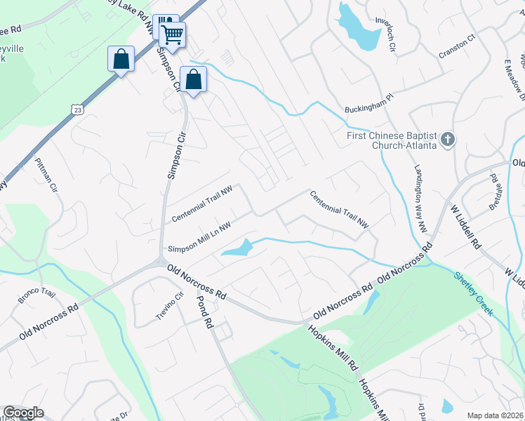 map of restaurants, bars, coffee shops, grocery stores, and more near 3958 Centennial Trail Northwest in Duluth