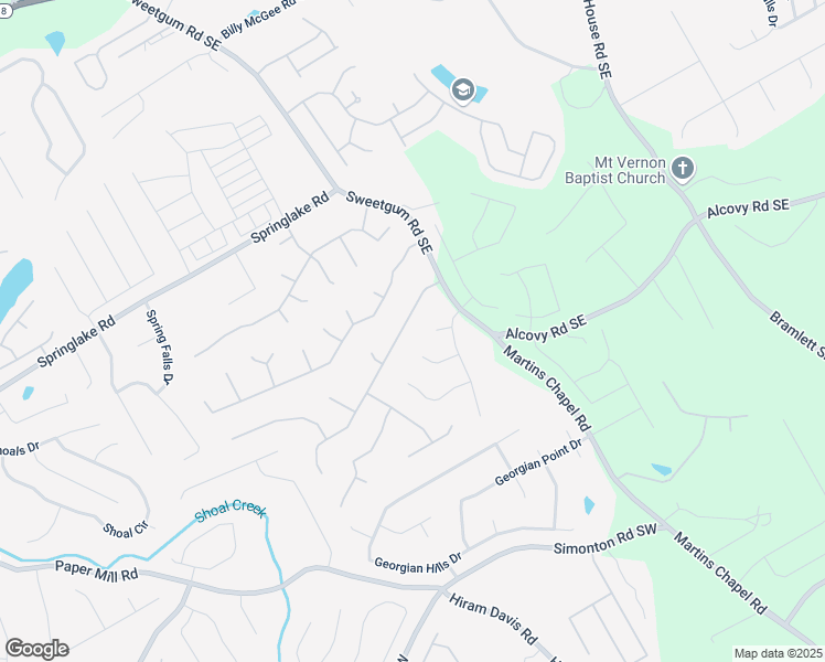 map of restaurants, bars, coffee shops, grocery stores, and more near 965 James Ridge Drive in Lawrenceville