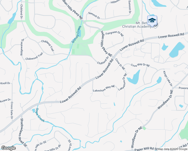 map of restaurants, bars, coffee shops, grocery stores, and more near 457 Anniston Court Southeast in Marietta
