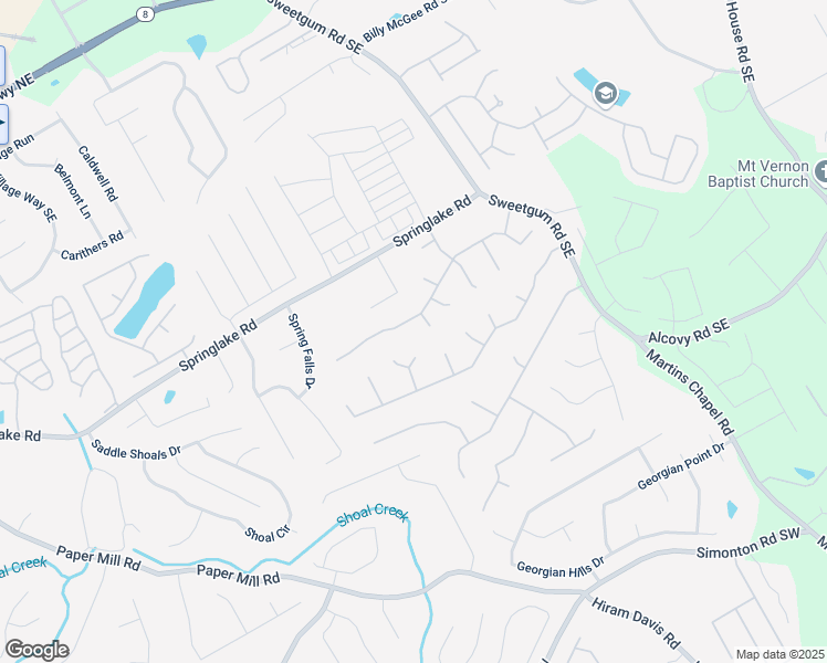 map of restaurants, bars, coffee shops, grocery stores, and more near 525 Dunagan Drive in Lawrenceville