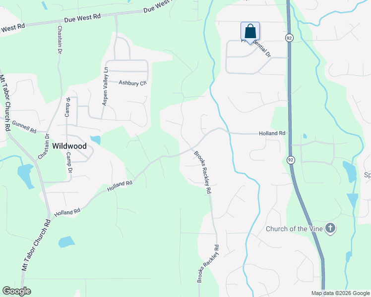 map of restaurants, bars, coffee shops, grocery stores, and more near 17 Dogwood Trail in Dallas