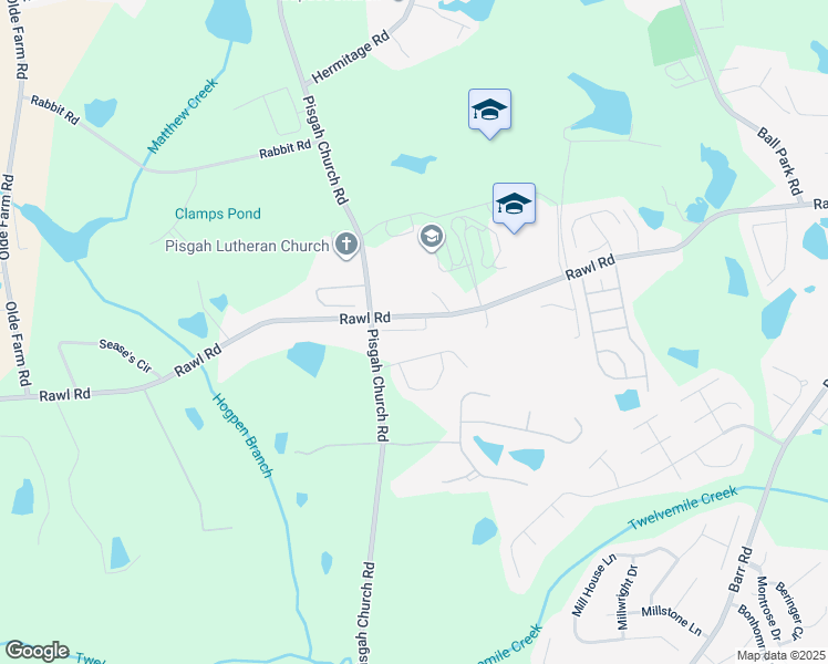 map of restaurants, bars, coffee shops, grocery stores, and more near 1409 Pisgah Church Road in Lexington