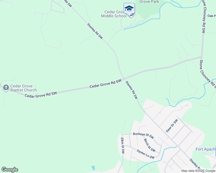 map of restaurants, bars, coffee shops, grocery stores, and more near 861 Cedar Grove Road Southwest in Brunswick County