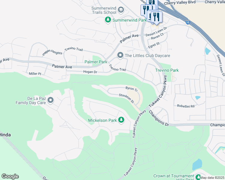 map of restaurants, bars, coffee shops, grocery stores, and more near 35373 Byron Tr in Beaumont