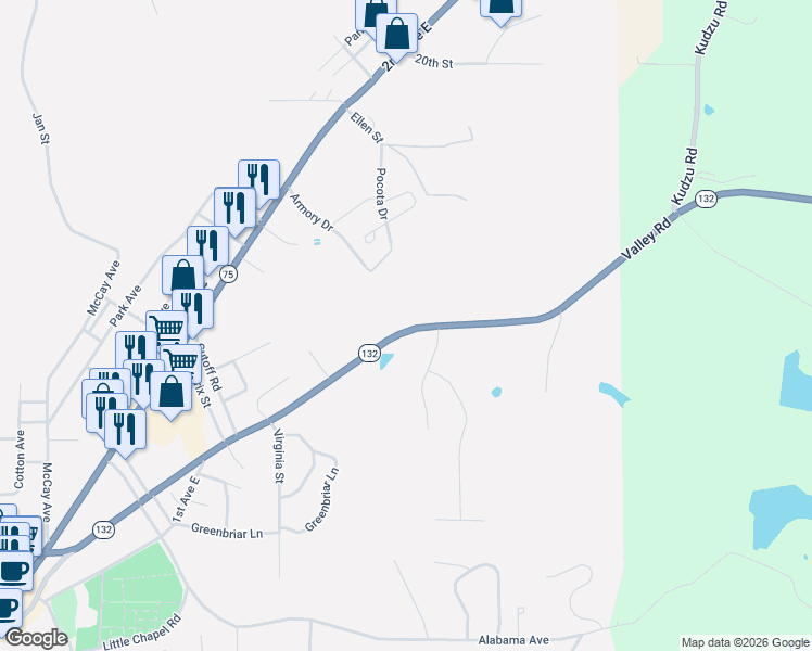 map of restaurants, bars, coffee shops, grocery stores, and more near 945 Valley Road in Oneonta