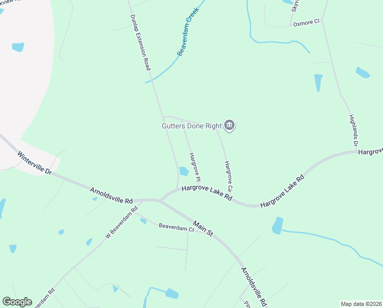 map of restaurants, bars, coffee shops, grocery stores, and more near Hargrove Place in Oglethorpe County