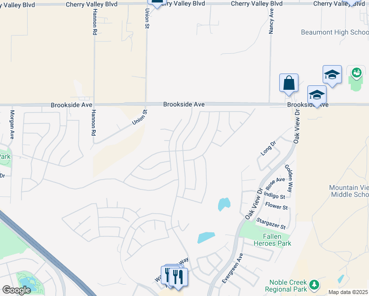 map of restaurants, bars, coffee shops, grocery stores, and more near 1703 North Forest Oaks Drive in Beaumont