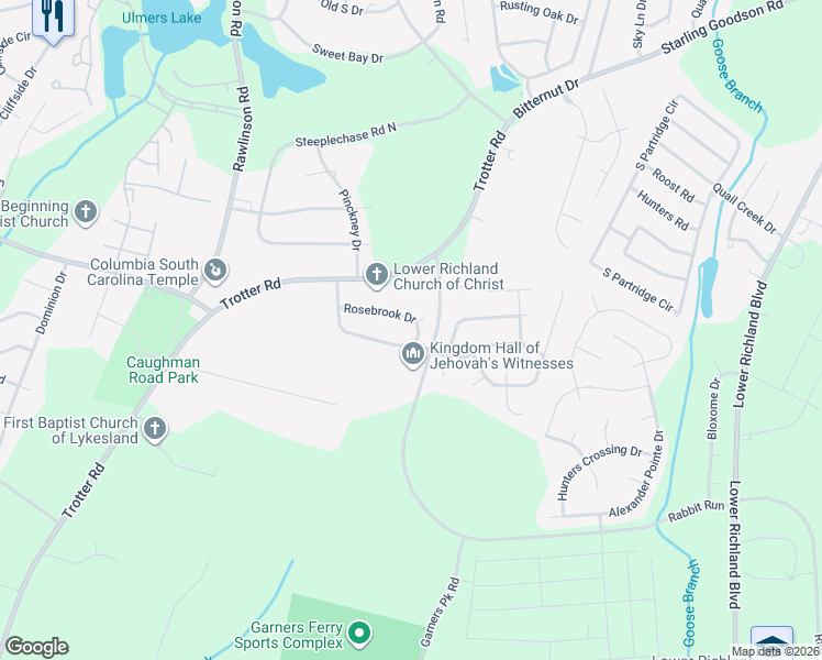 map of restaurants, bars, coffee shops, grocery stores, and more near 262 Rosebrook Drive in Hopkins