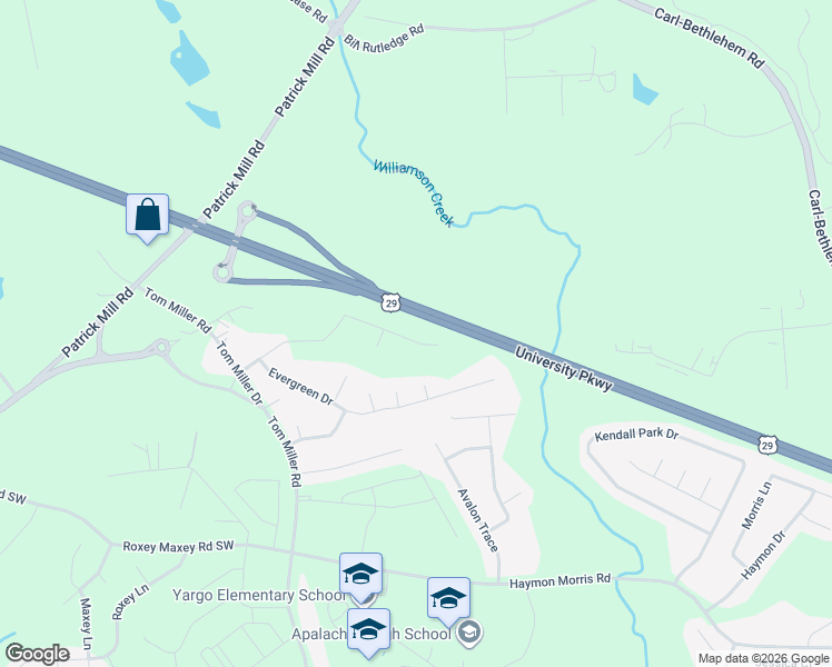 map of restaurants, bars, coffee shops, grocery stores, and more near 316 Georgia 316 in Winder