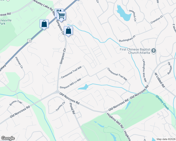 map of restaurants, bars, coffee shops, grocery stores, and more near 3958 Centennial Trail Northwest in Duluth
