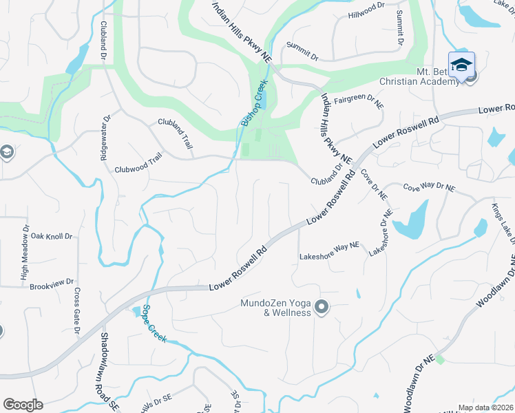 map of restaurants, bars, coffee shops, grocery stores, and more near 423 Woodstone W Dr in Marietta