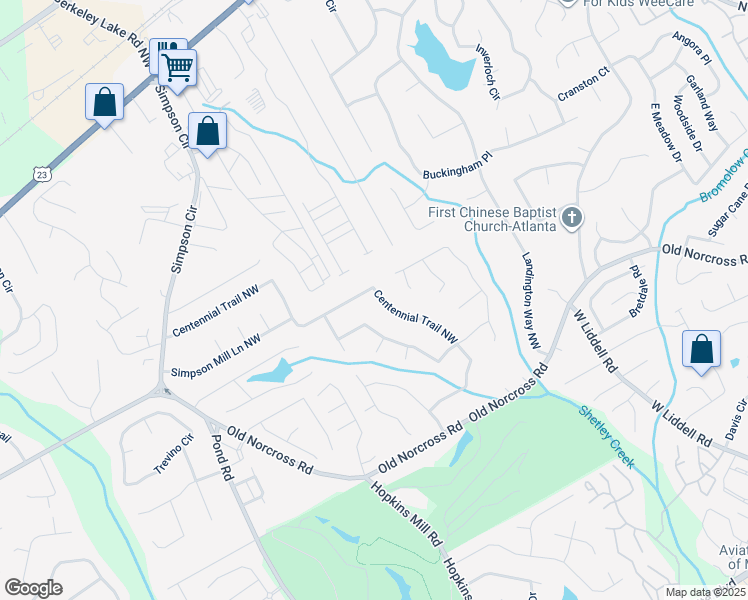 map of restaurants, bars, coffee shops, grocery stores, and more near 4127 Centennial Trail Northwest in Duluth