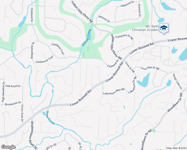 map of restaurants, bars, coffee shops, grocery stores, and more near 346 Greyhaven Lane in Marietta