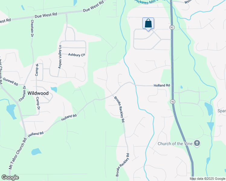 map of restaurants, bars, coffee shops, grocery stores, and more near 41 Dogwood Trail in Dallas