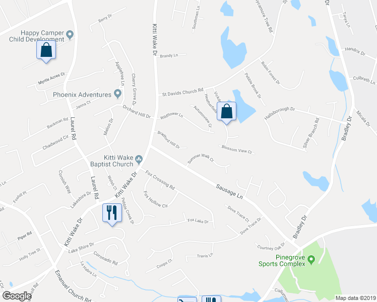 map of restaurants, bars, coffee shops, grocery stores, and more near 166 Bradford Hill Drive in West Columbia