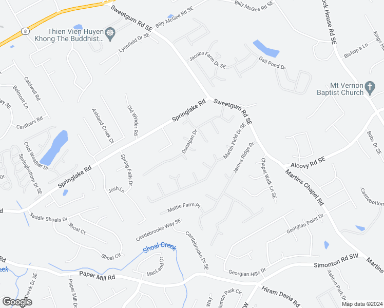 map of restaurants, bars, coffee shops, grocery stores, and more near 413 Chadborn Way in Lawrenceville