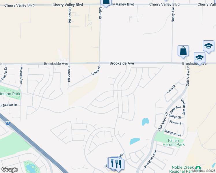 map of restaurants, bars, coffee shops, grocery stores, and more near 933 Southwind Court in Beaumont