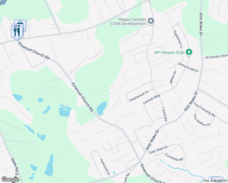 map of restaurants, bars, coffee shops, grocery stores, and more near 3004 Megan Lane in Lexington