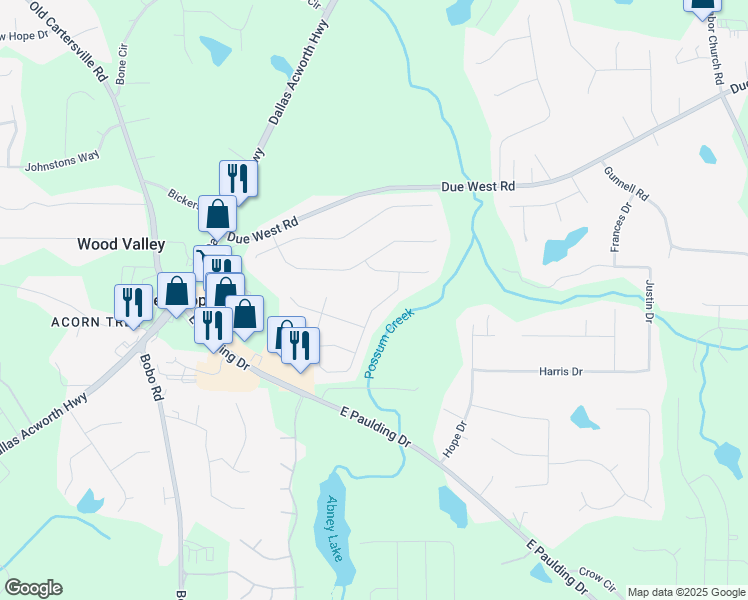 map of restaurants, bars, coffee shops, grocery stores, and more near 110 Cedar Bay Circle in Dallas