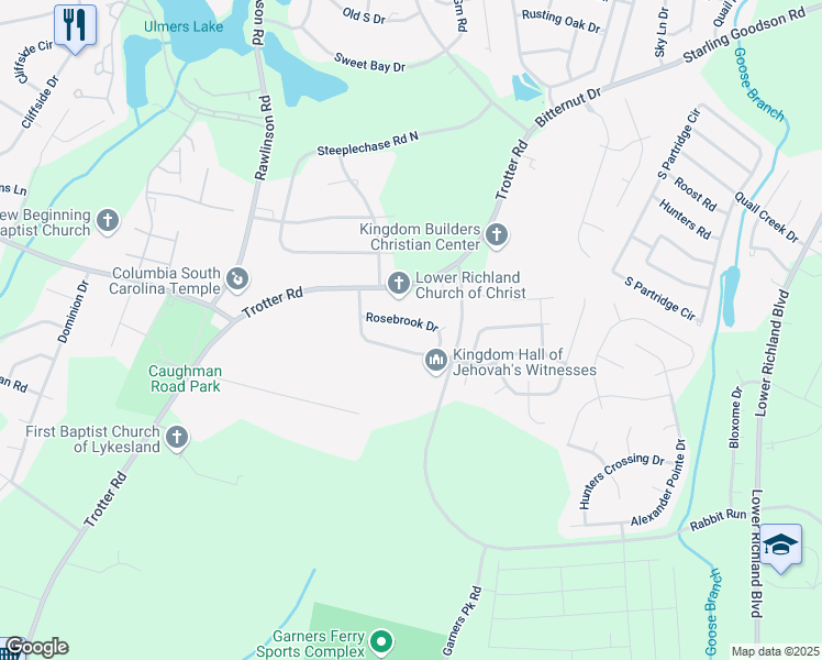 map of restaurants, bars, coffee shops, grocery stores, and more near 171 Rosecliff Circle in Hopkins