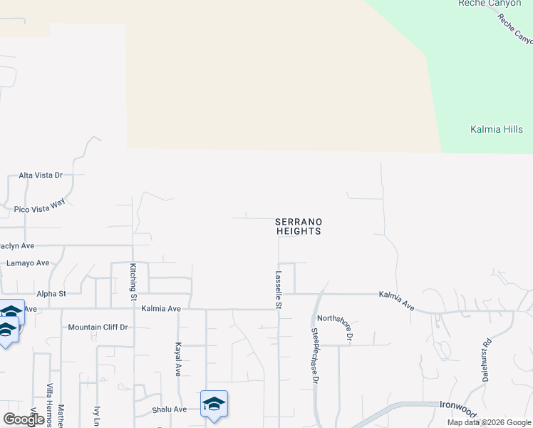 map of restaurants, bars, coffee shops, grocery stores, and more near 25960 Fran Lou Drive in Moreno Valley