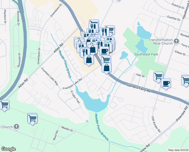 map of restaurants, bars, coffee shops, grocery stores, and more near 48 Yorktown Court in Columbia