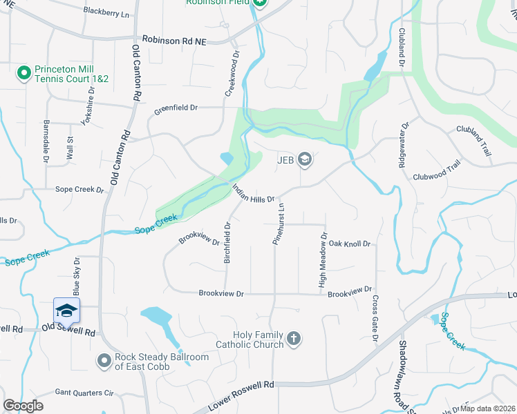 map of restaurants, bars, coffee shops, grocery stores, and more near 3361 Valley View Drive in Marietta