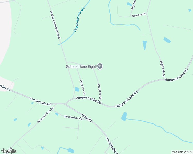 map of restaurants, bars, coffee shops, grocery stores, and more near Hargrove Circle in Oglethorpe County