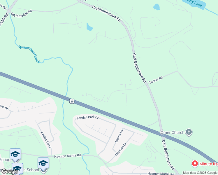 map of restaurants, bars, coffee shops, grocery stores, and more near 737 Tucker Road in Winder