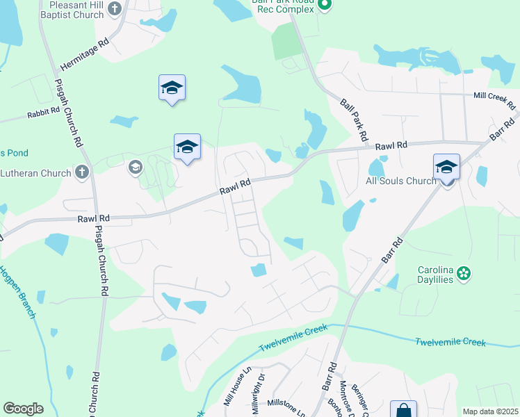 map of restaurants, bars, coffee shops, grocery stores, and more near 151 Luna Trail in Lexington