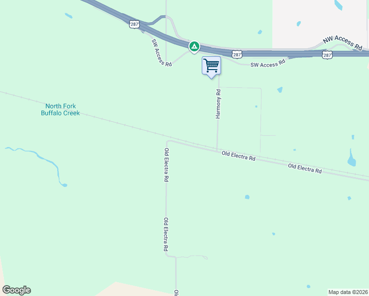 map of restaurants, bars, coffee shops, grocery stores, and more near 2905 Old Electra Road in Iowa Park
