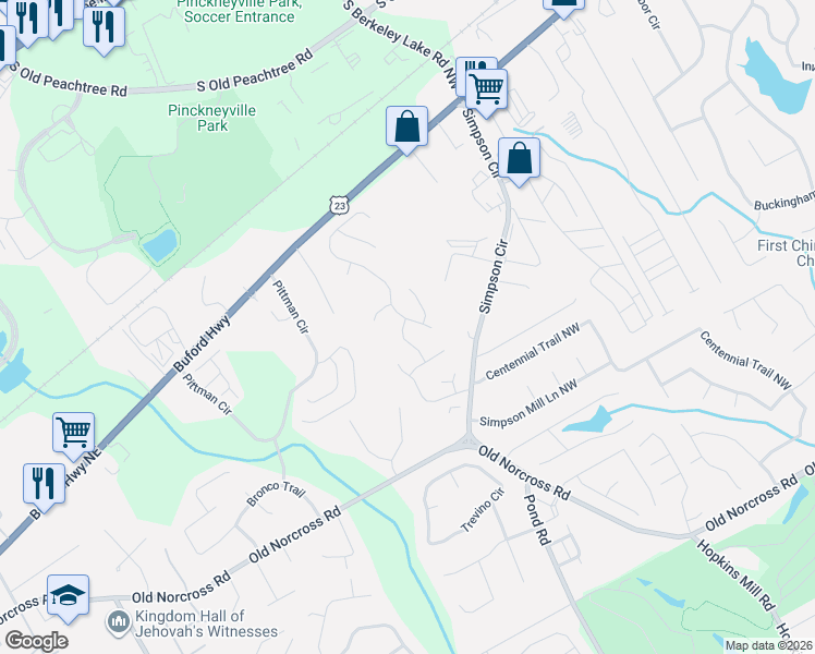 map of restaurants, bars, coffee shops, grocery stores, and more near 4752 Overlook View Court Northwest in Duluth