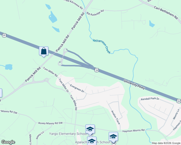 map of restaurants, bars, coffee shops, grocery stores, and more near 726 Loblolly Lane in Winder