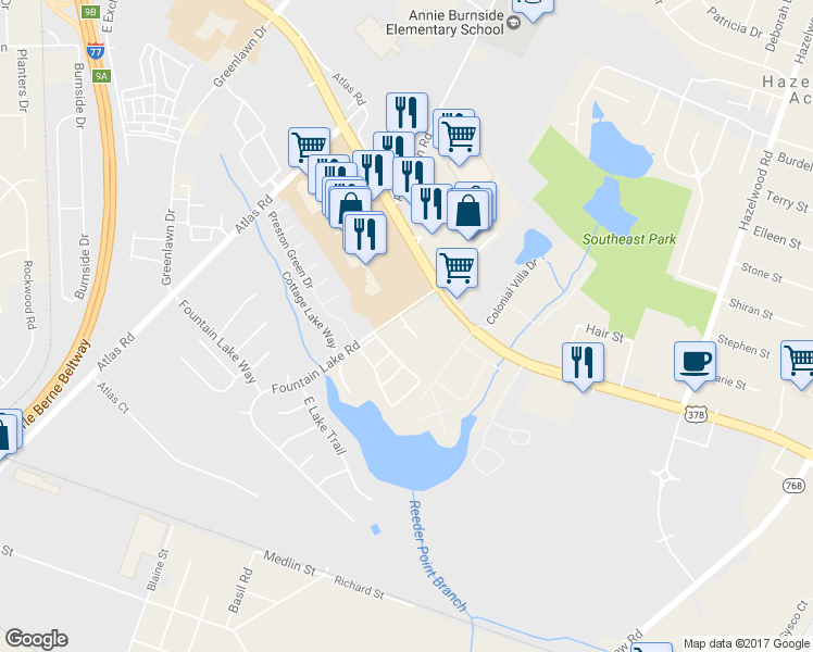 map of restaurants, bars, coffee shops, grocery stores, and more near 6 Yorktown Court in Columbia