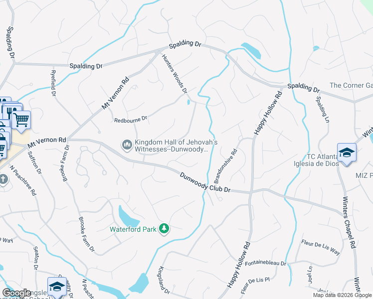 map of restaurants, bars, coffee shops, grocery stores, and more near 330 Aldenshire Place in Atlanta