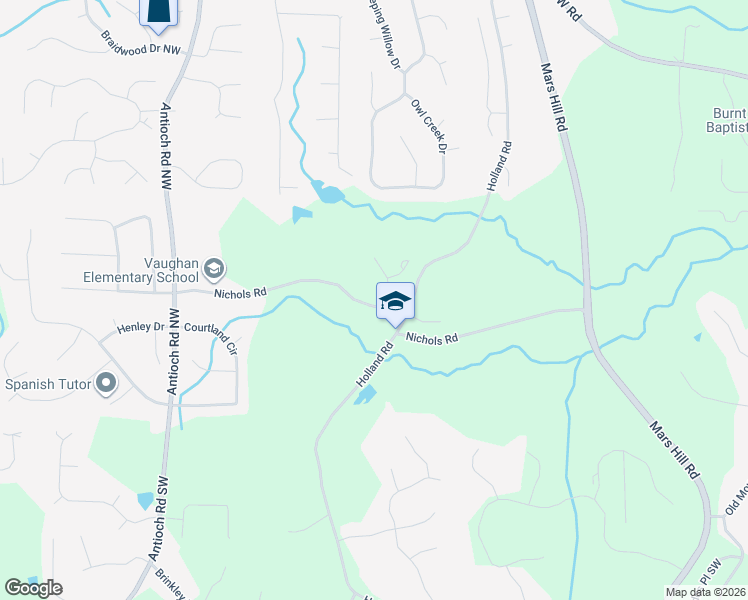 map of restaurants, bars, coffee shops, grocery stores, and more near 151 Gold Leaf Trail in Powder Springs