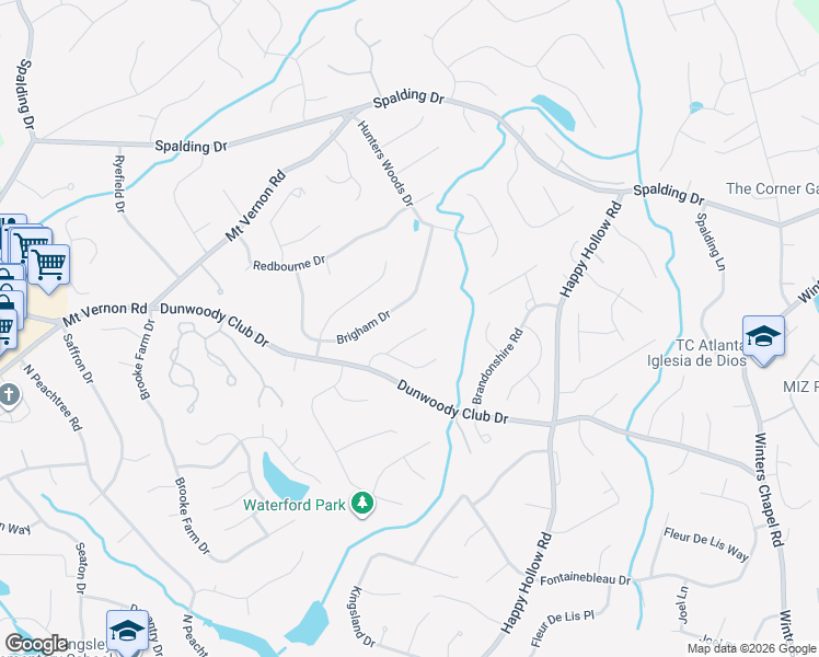 map of restaurants, bars, coffee shops, grocery stores, and more near 330 Aldenshire Place in Atlanta