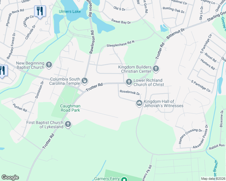map of restaurants, bars, coffee shops, grocery stores, and more near 2924 Trotter Road in Hopkins