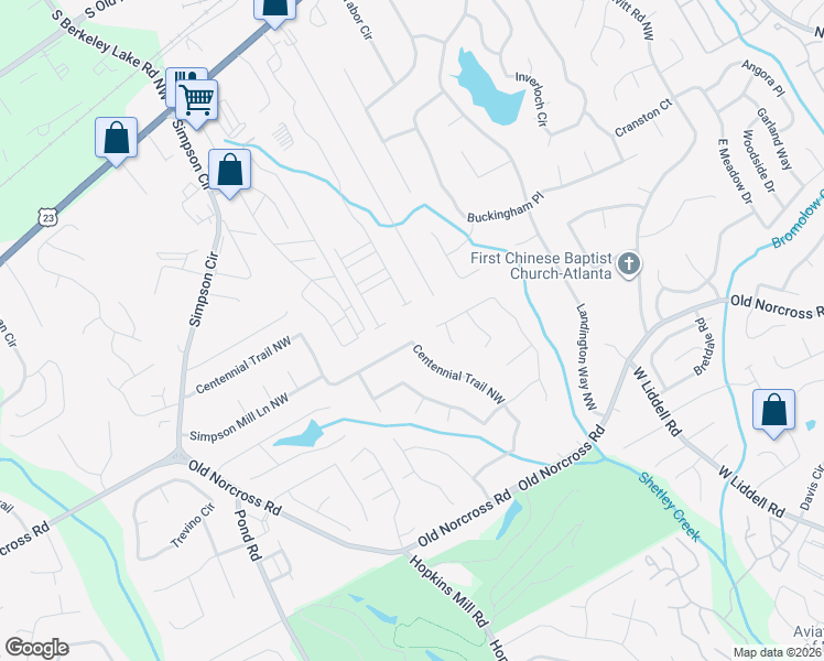 map of restaurants, bars, coffee shops, grocery stores, and more near 4118 Centennial Trail Northwest in Duluth