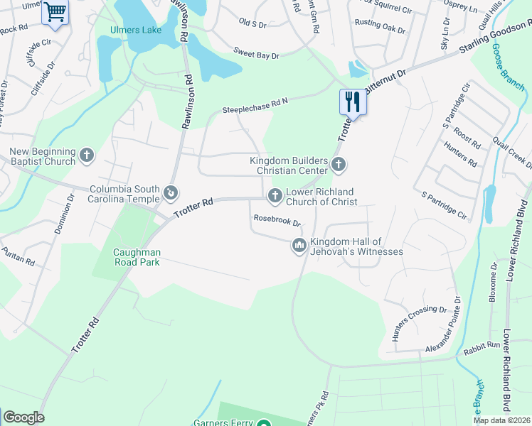 map of restaurants, bars, coffee shops, grocery stores, and more near 3000 Trotter Road in Hopkins