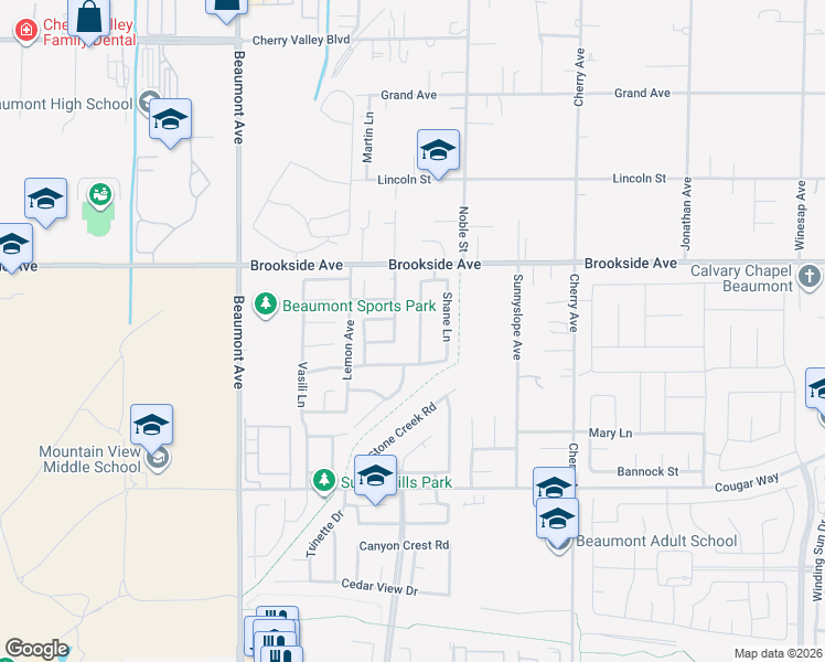 map of restaurants, bars, coffee shops, grocery stores, and more near 1727 Miranda Lane in Beaumont