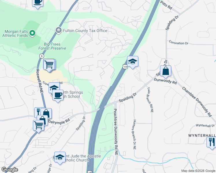 map of restaurants, bars, coffee shops, grocery stores, and more near 1006 Bergeron Place in Atlanta
