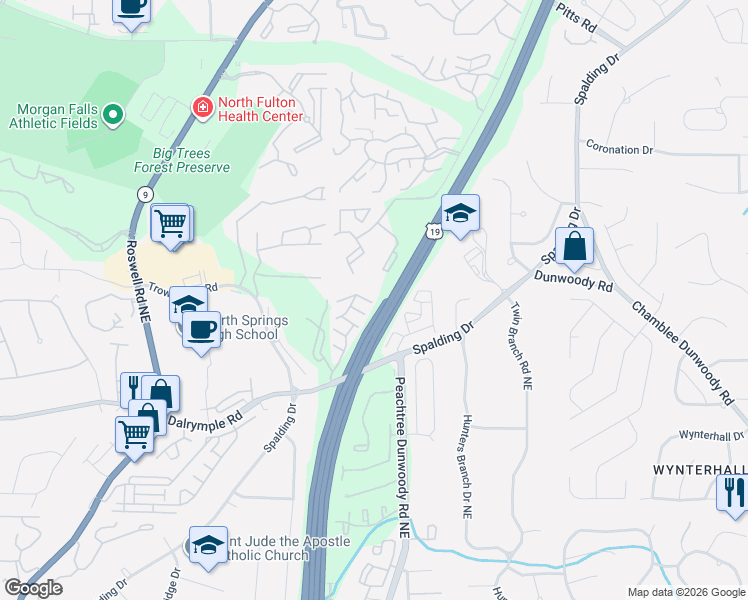 map of restaurants, bars, coffee shops, grocery stores, and more near 1006 Bergeron Place in Atlanta